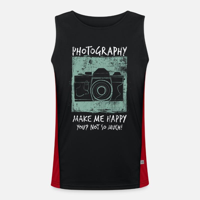 Photography Camera Men's Functional Contrast Tank Top 