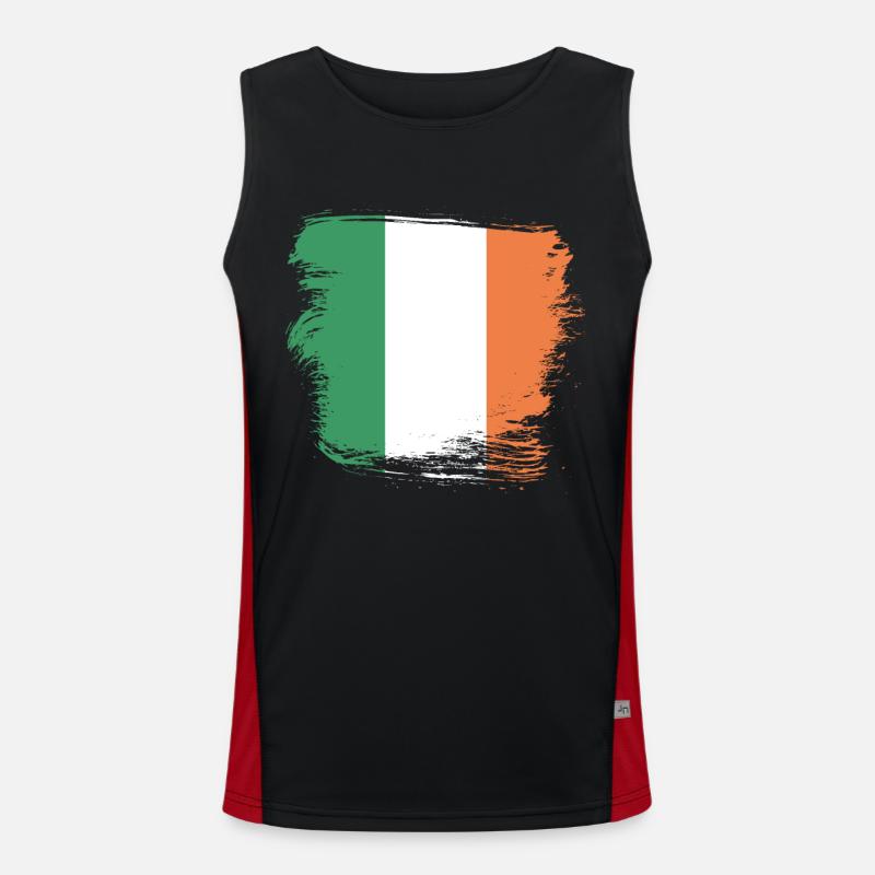 L’Irlande drapeau irlandais Débardeur respirant contrasté Homme 