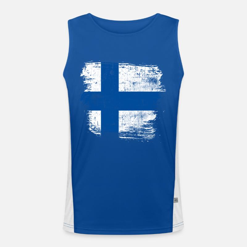 Drapeau de la Finlande Débardeur respirant contrasté Homme 