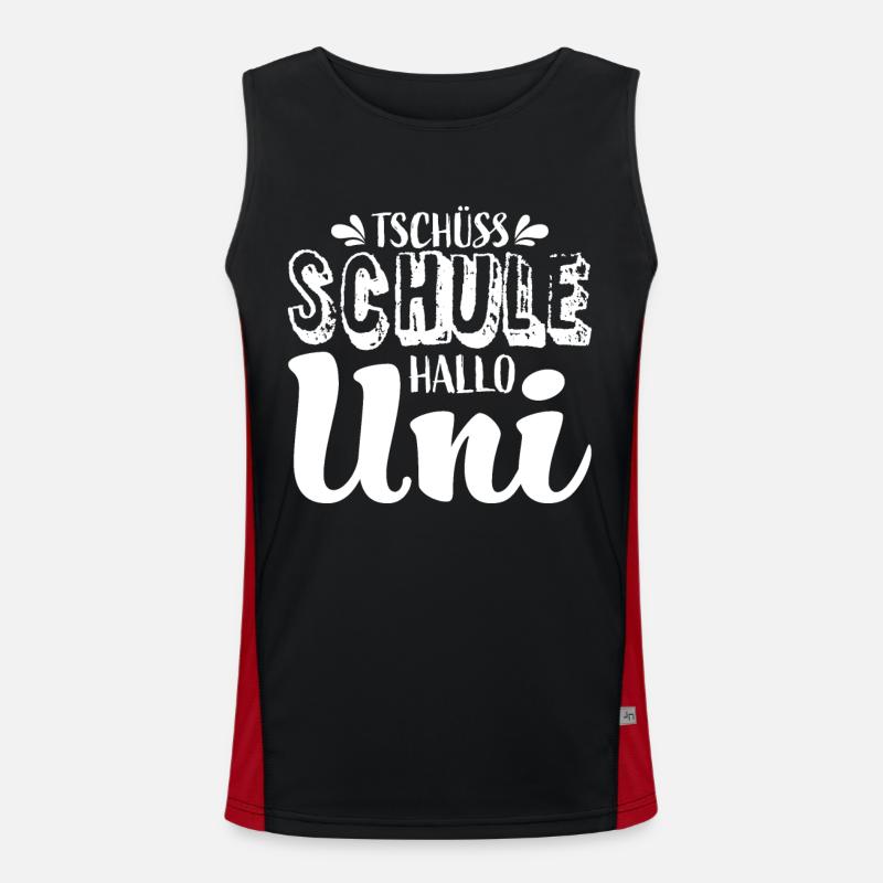 Uni Student Schulabschluss Funktionelles Kontrast-Tank Top für Männer 