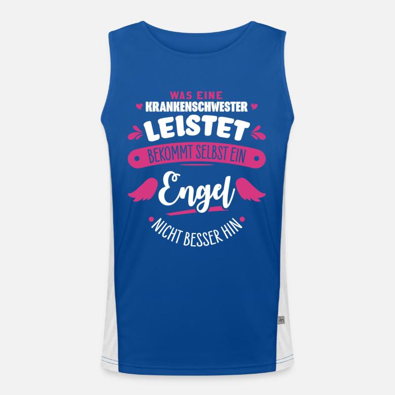 Krankenschwester Funktionelles Kontrast-Tank Top für Männer 