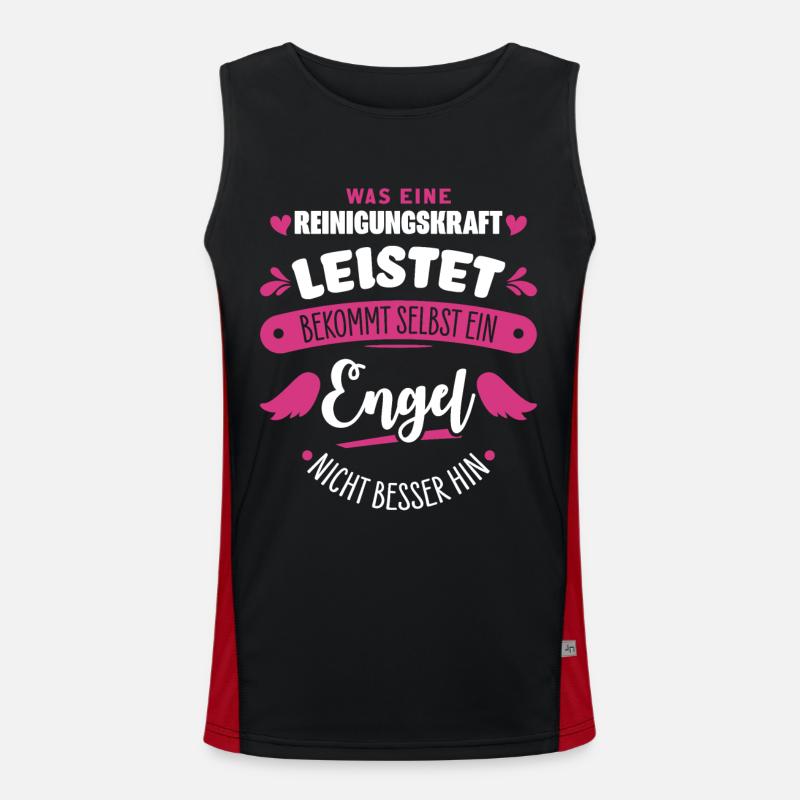 Cleaning lady Cleaner Men's Functional Contrast Tank Top 