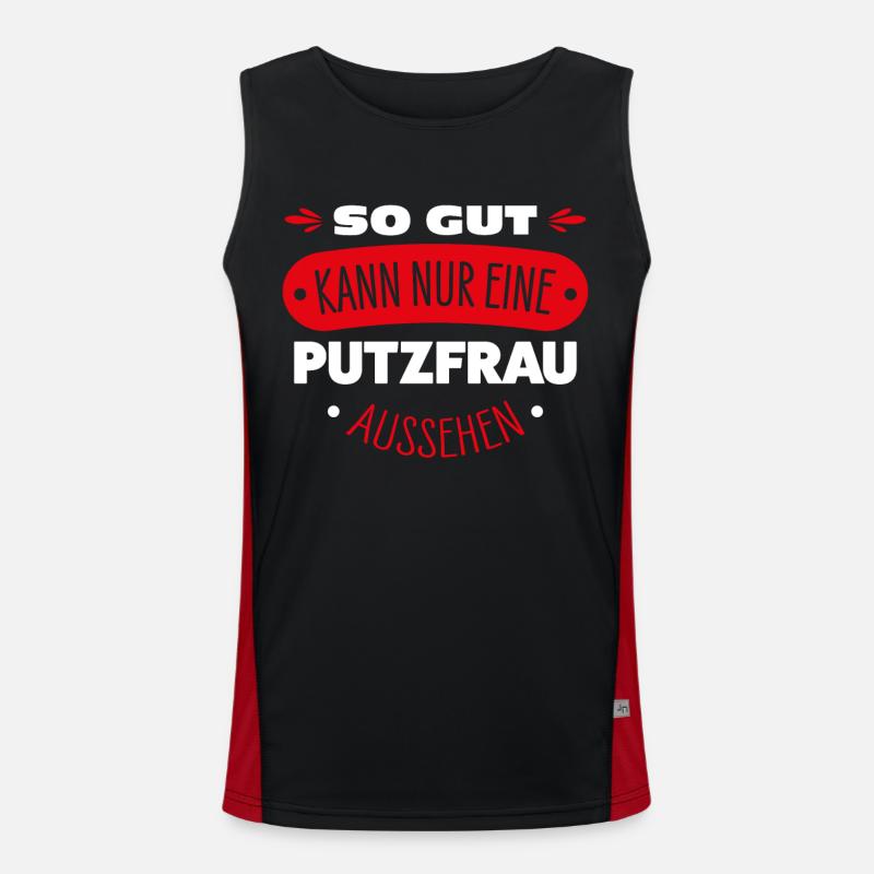 Donna delle pulizie Canotta sportiva da uomo in contrasto cromatico 