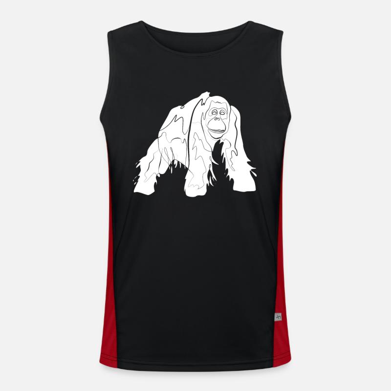 Orang Utan Funktionelles Kontrast-Tank Top für Männer 