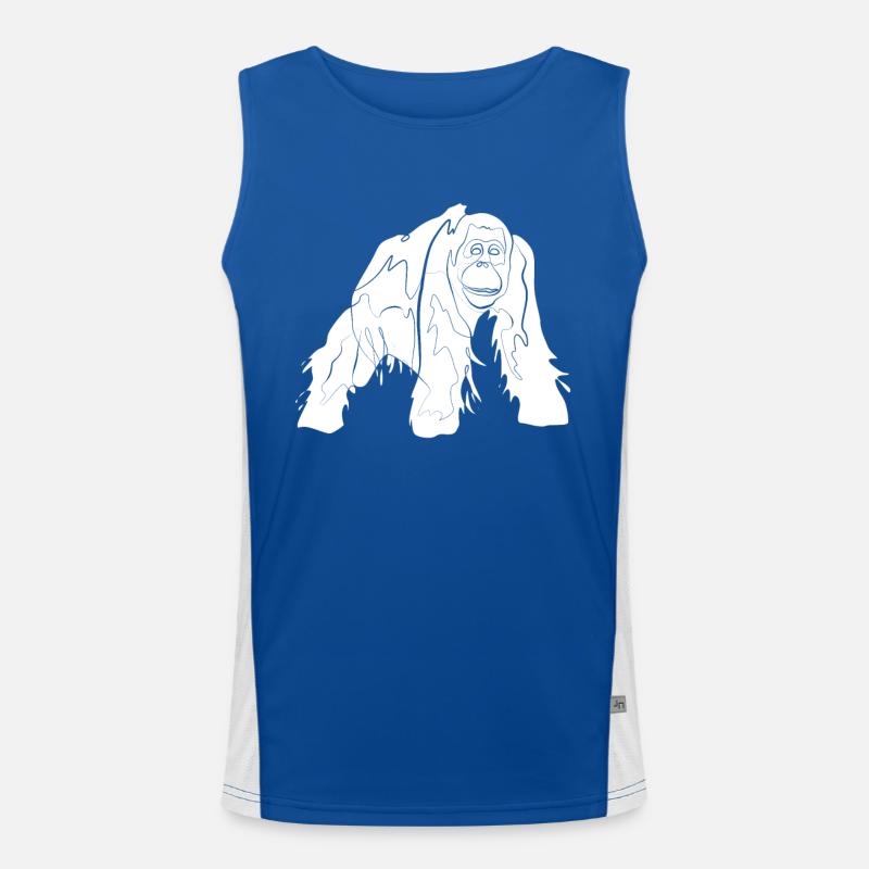 Orang Utan Funktionelles Kontrast-Tank Top für Männer 