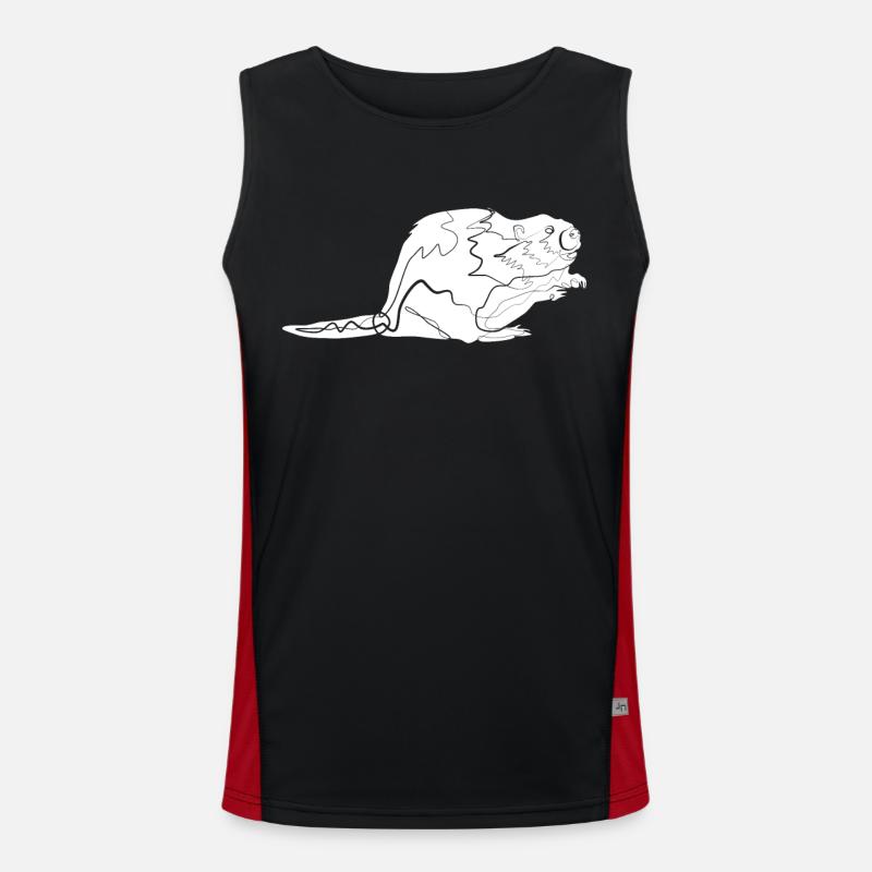 Biber Funktionelles Kontrast-Tank Top für Männer 