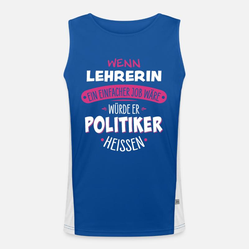 Lehrerin Funktionelles Kontrast-Tank Top für Männer 