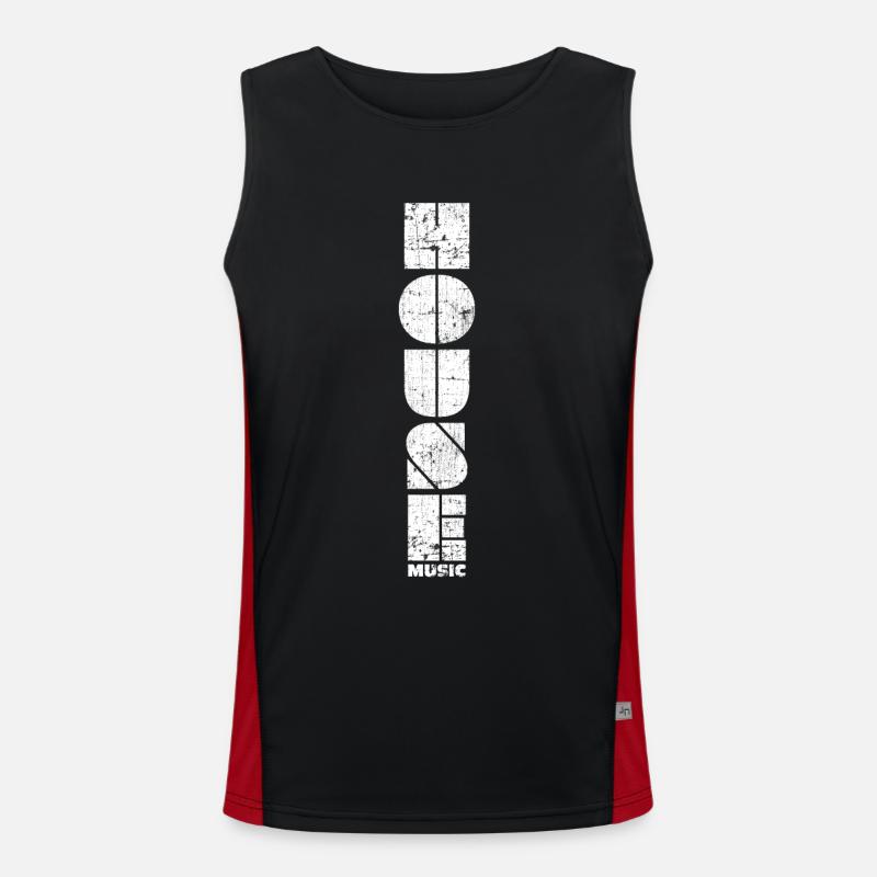 House Musik Funktionelles Kontrast-Tank Top für Männer 