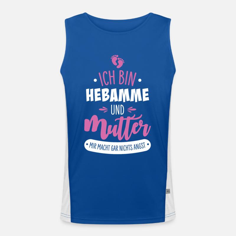 Hebamme Mutter Funktionelles Kontrast-Tank Top für Männer 