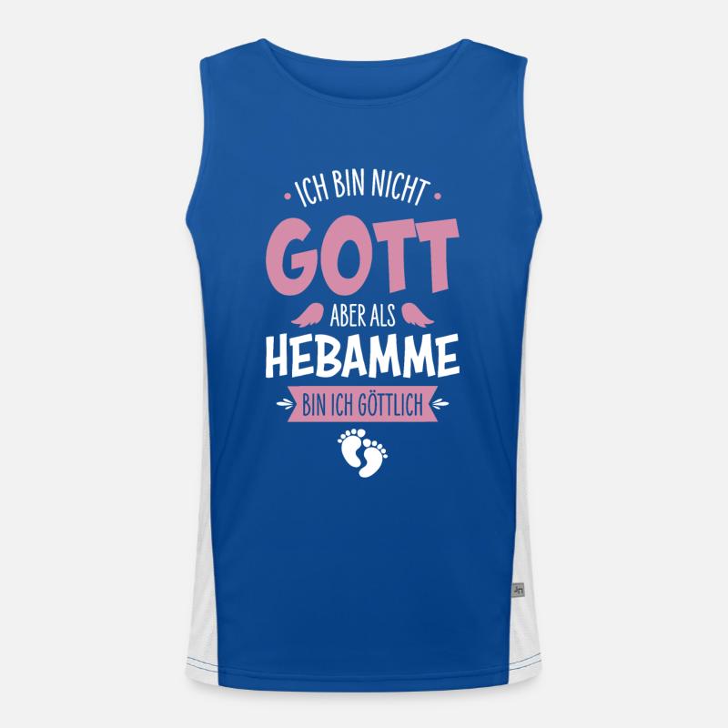 Hebamme Funktionelles Kontrast-Tank Top für Männer 