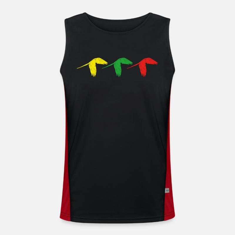 Papagei Funktionelles Kontrast-Tank Top für Männer 