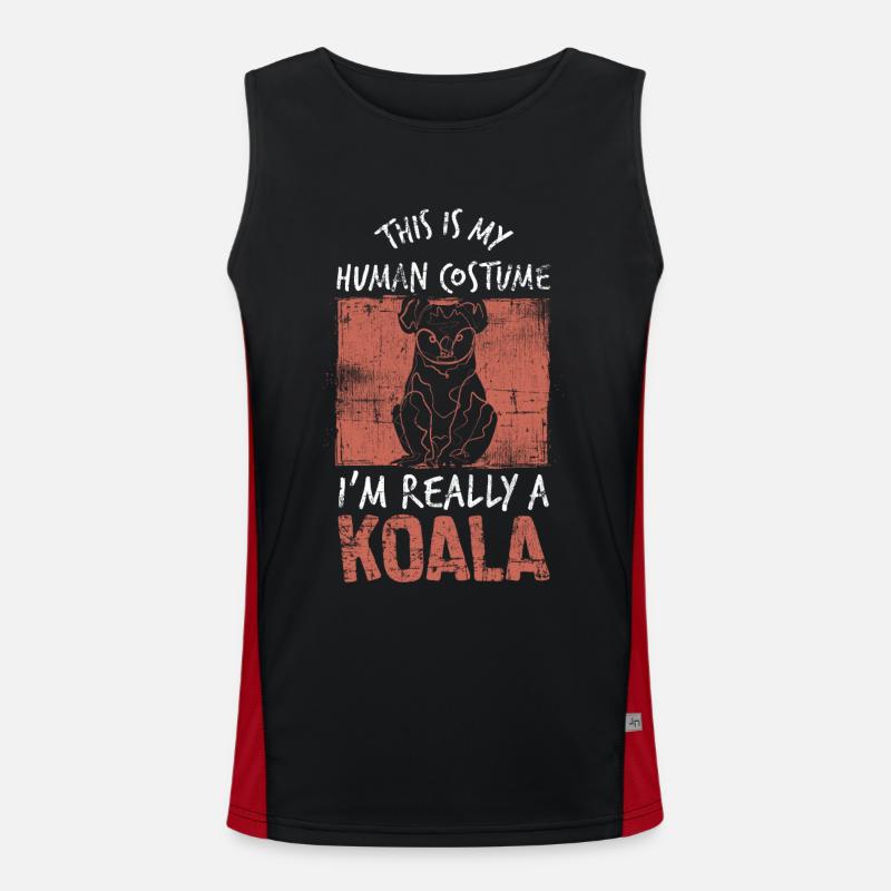 Koala Kostüm Funktionelles Kontrast-Tank Top für Männer 