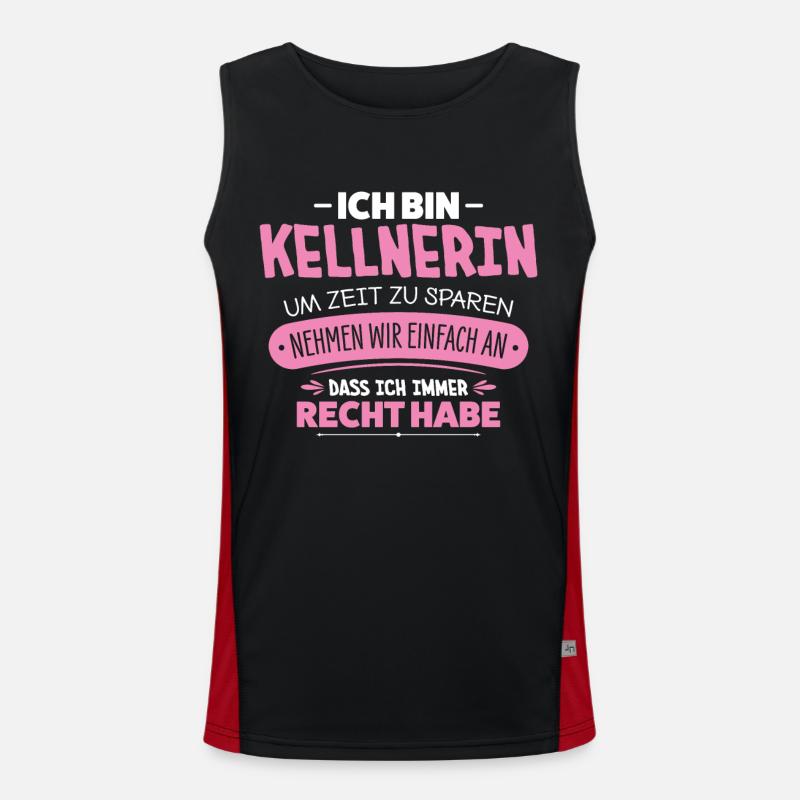 Kellnerin Funktionelles Kontrast-Tank Top für Männer 