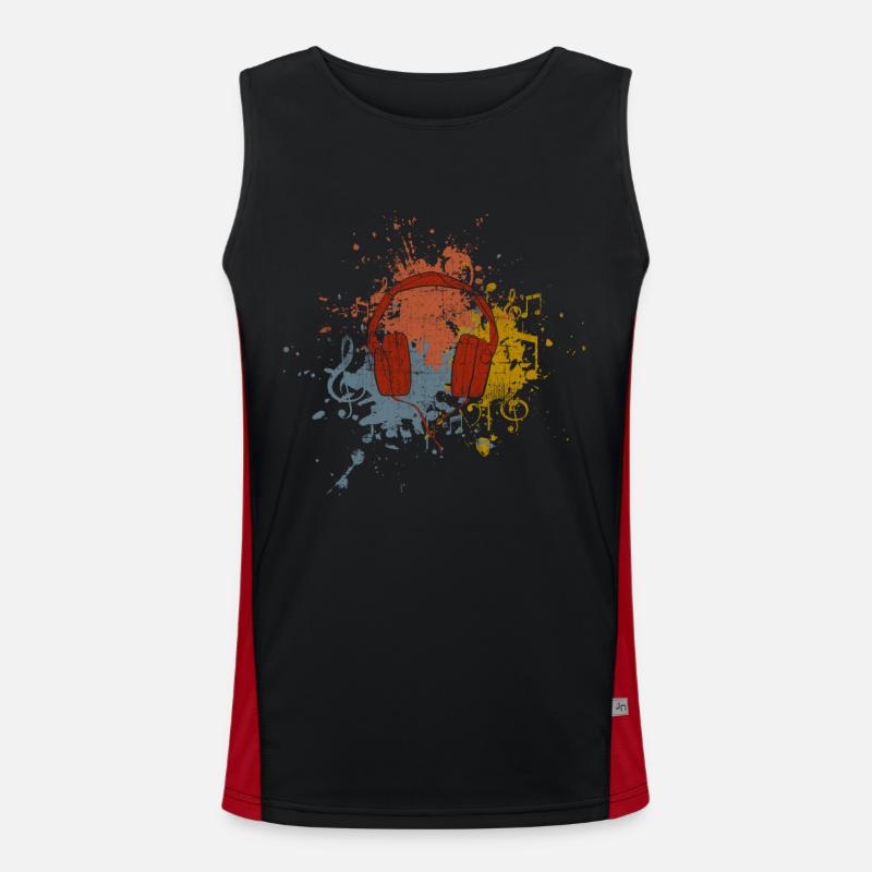 Musik Funktionelles Kontrast-Tank Top für Männer 