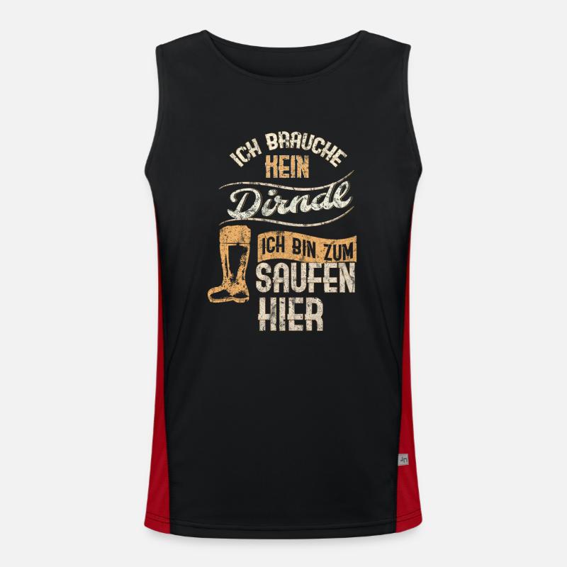 Dirndl Funktionelles Kontrast-Tank Top für Männer 