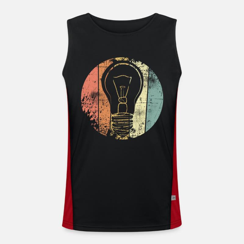Light bulb Men's Functional Contrast Tank Top 
