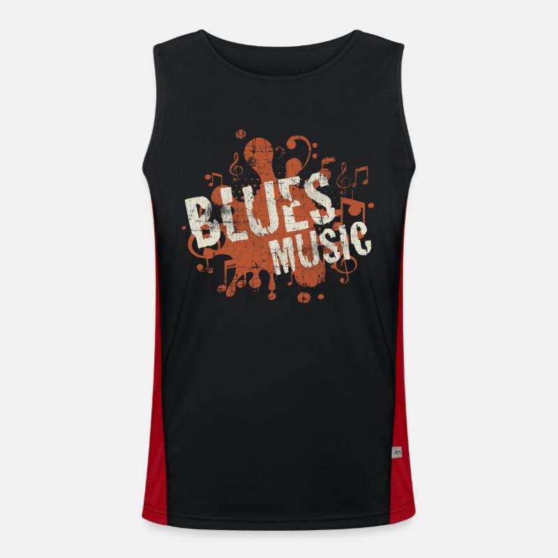 Blues Music Men's Functional Contrast Tank Top 