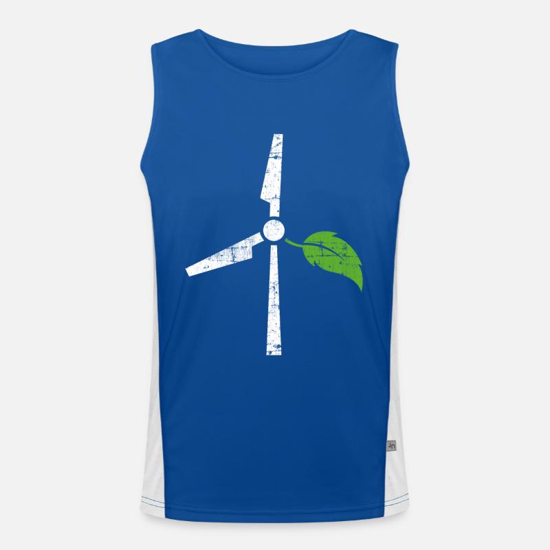 Environmental protection Wind energy Men's Functional Contrast Tank Top 