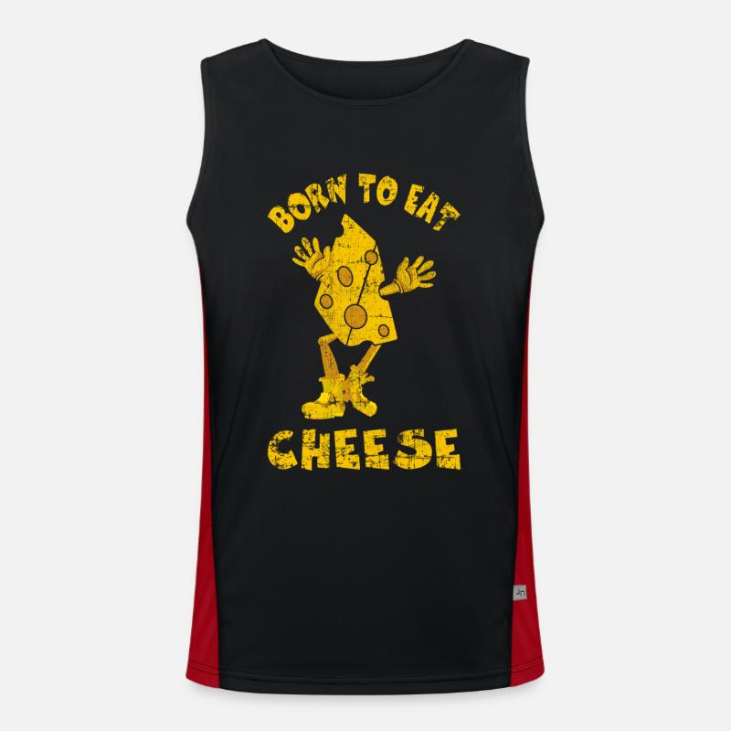 Käse Comic Funktionelles Kontrast-Tank Top für Männer 