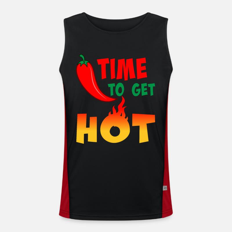 Chili Scharf Funktionelles Kontrast-Tank Top für Männer 