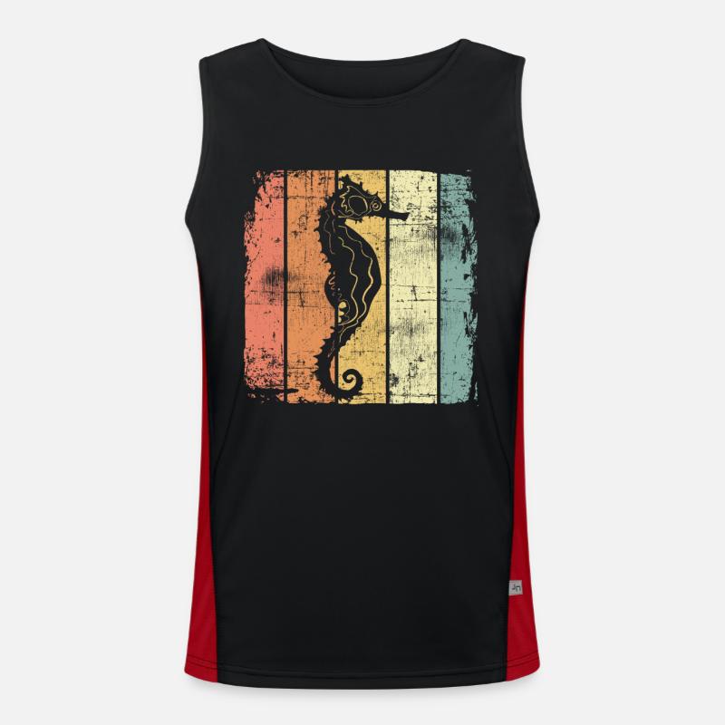 Seepferdchen Funktionelles Kontrast-Tank Top für Männer 