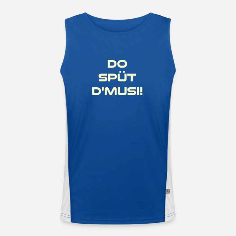 Spruch Funktionelles Kontrast-Tank Top für Männer 