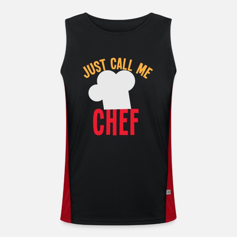 Just call me chef Men's Functional Contrast Tank Top 