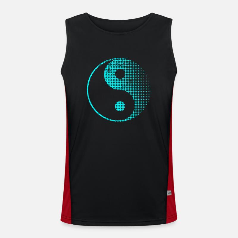 Yin Yang Funktionelles Kontrast-Tank Top für Männer 