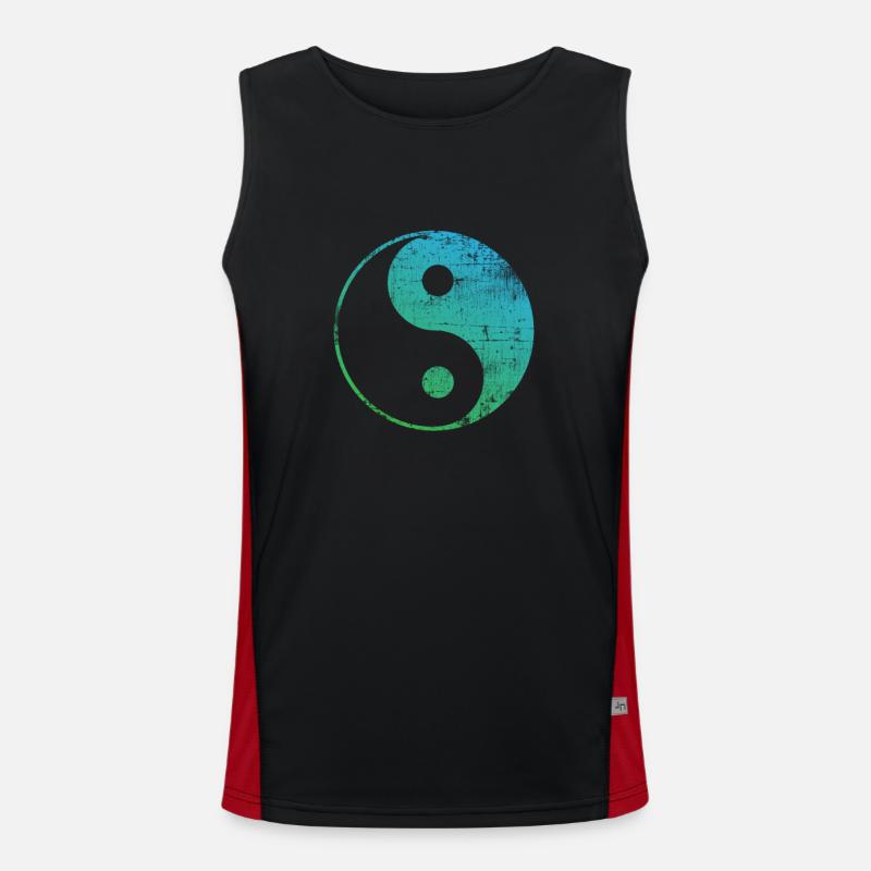 Yin Yang Funktionelles Kontrast-Tank Top für Männer 