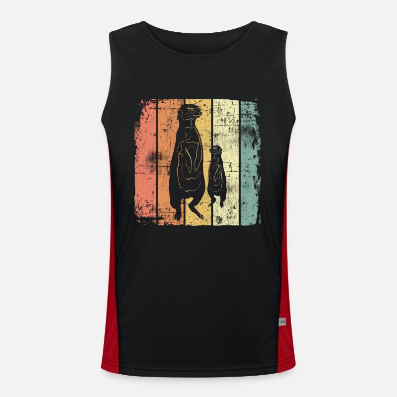 Erdmännchen Funktionelles Kontrast-Tank Top für Männer 