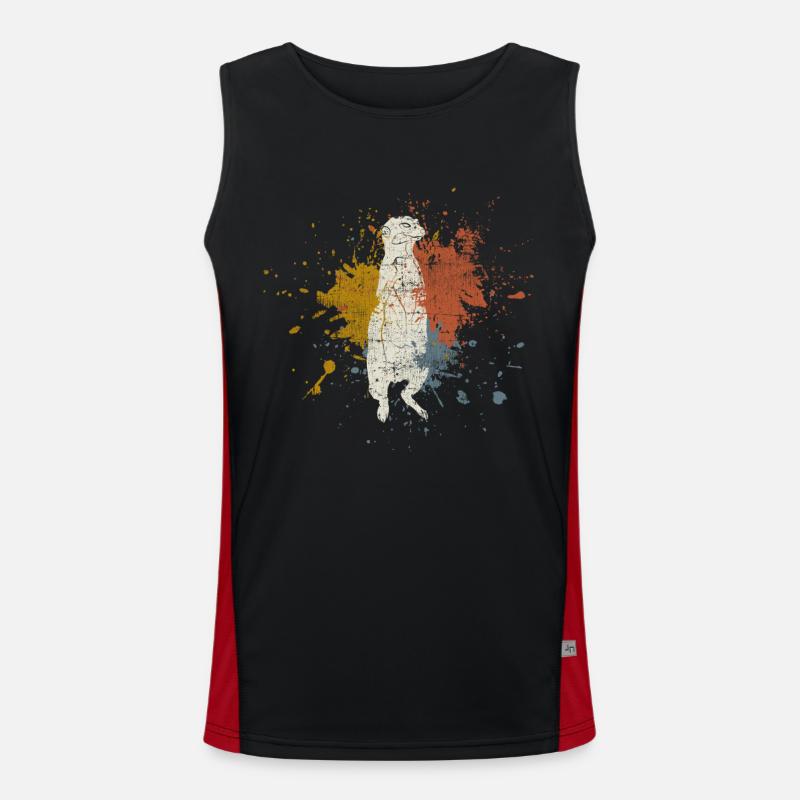 Erdmännchen Funktionelles Kontrast-Tank Top für Männer 