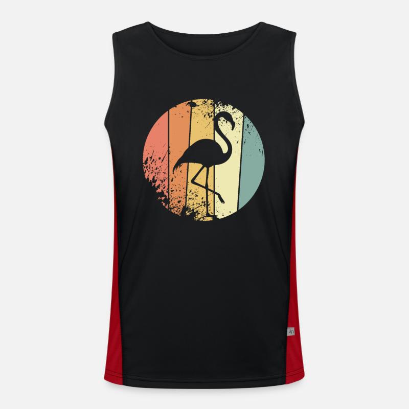 Flamingo Funktionelles Kontrast-Tank Top für Männer 