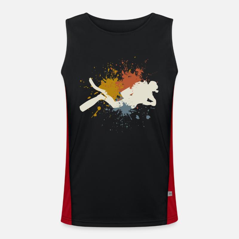 Diver retro Men's Functional Contrast Tank Top 