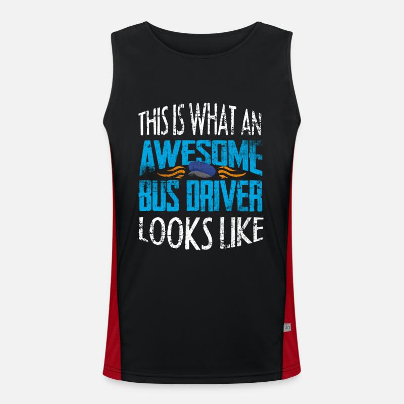 bus driver Men's Functional Contrast Tank Top 