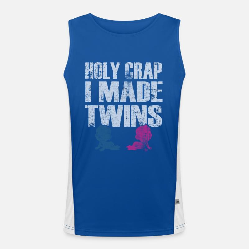 Zwillinge Funktionelles Kontrast-Tank Top für Männer 