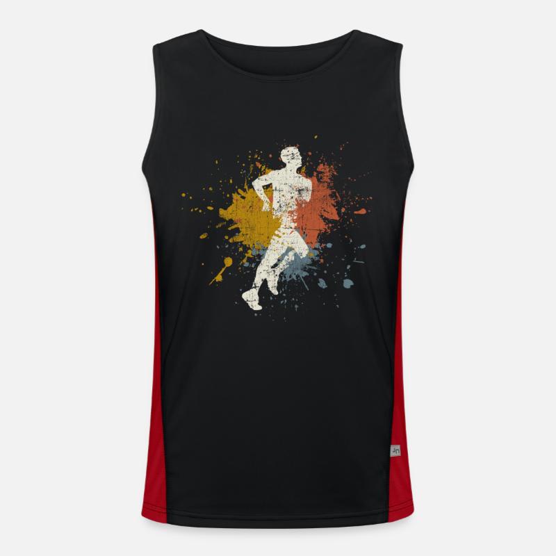 Course rétro Débardeur respirant contrasté Homme 