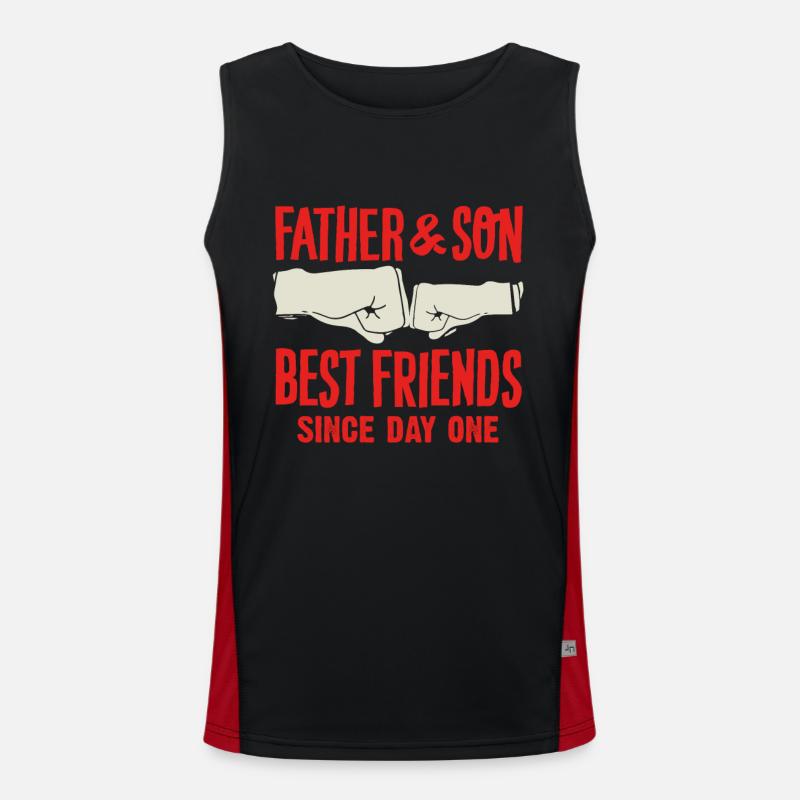 father son Men's Functional Contrast Tank Top 