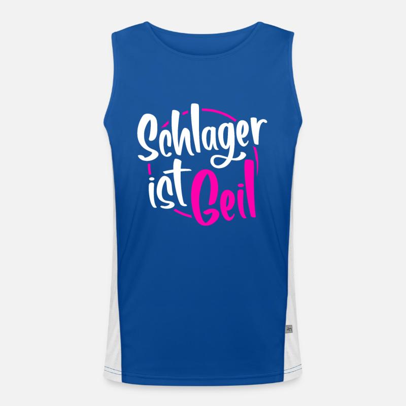 Schlager music Men's Functional Contrast Tank Top 