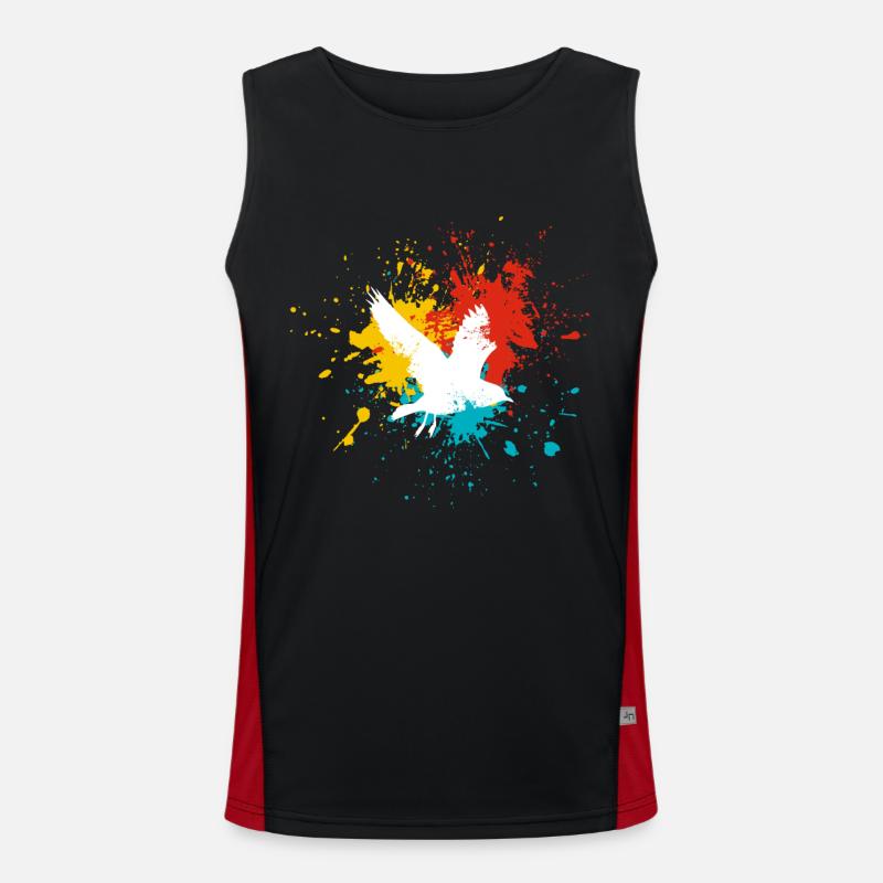 Taube Funktionelles Kontrast-Tank Top für Männer 