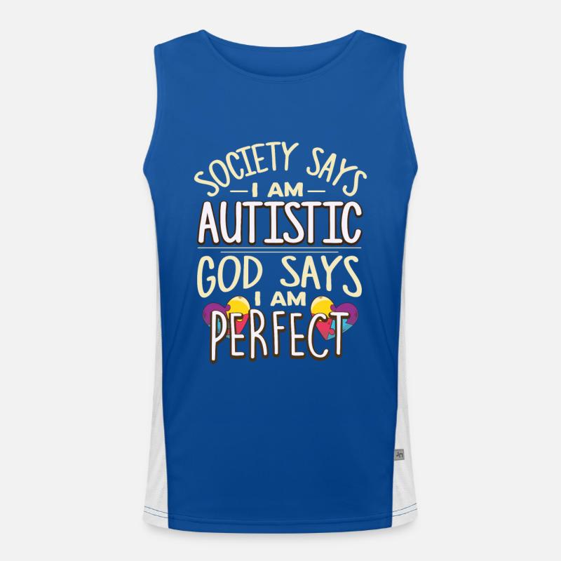 autistic Men's Functional Contrast Tank Top 