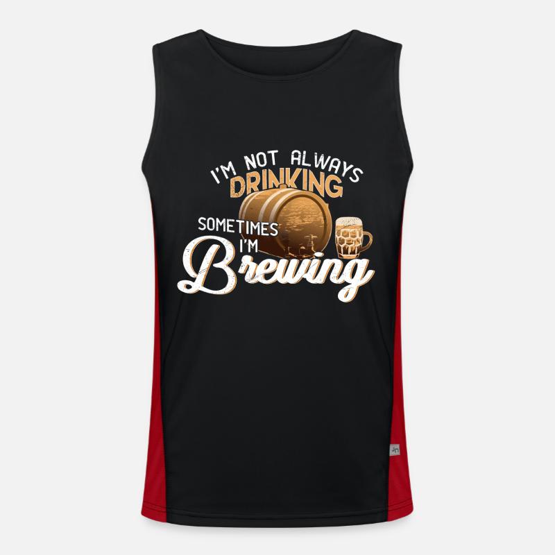 Bier Brauer Geschenk Funktionelles Kontrast-Tank Top für Männer 