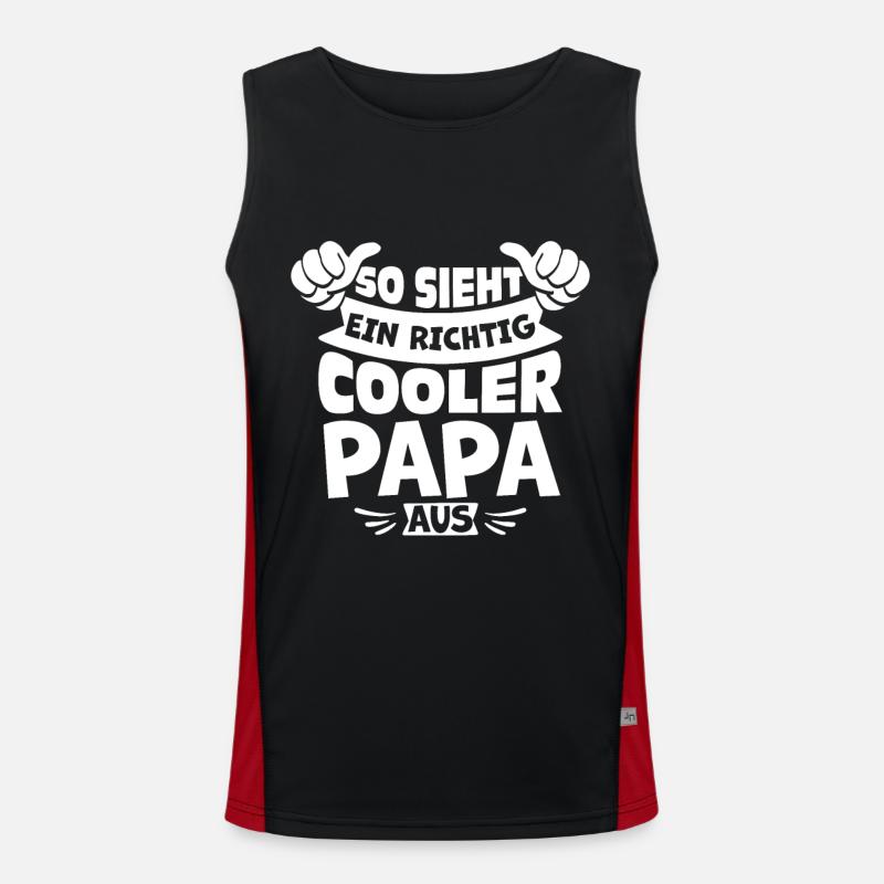 Cooler Papa Funktionelles Kontrast-Tank Top für Männer 