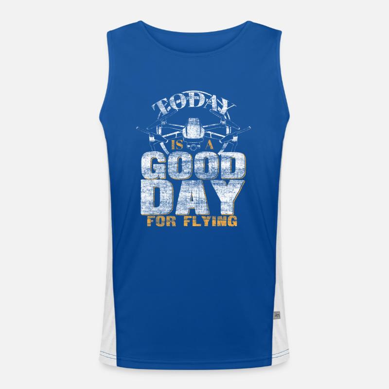 Drone Gift Men's Functional Contrast Tank Top 
