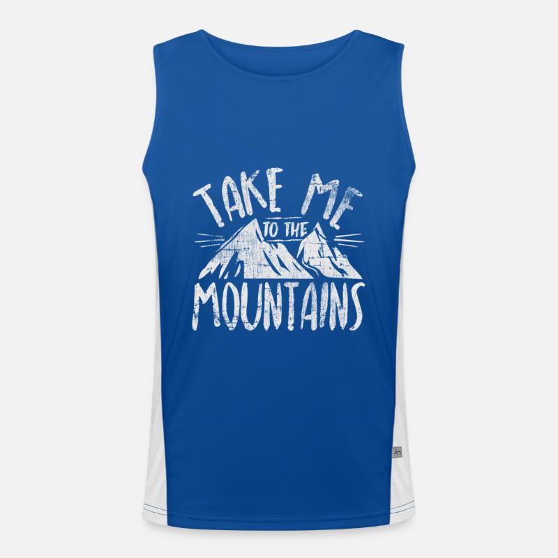 Berge Funktionelles Kontrast-Tank Top für Männer 