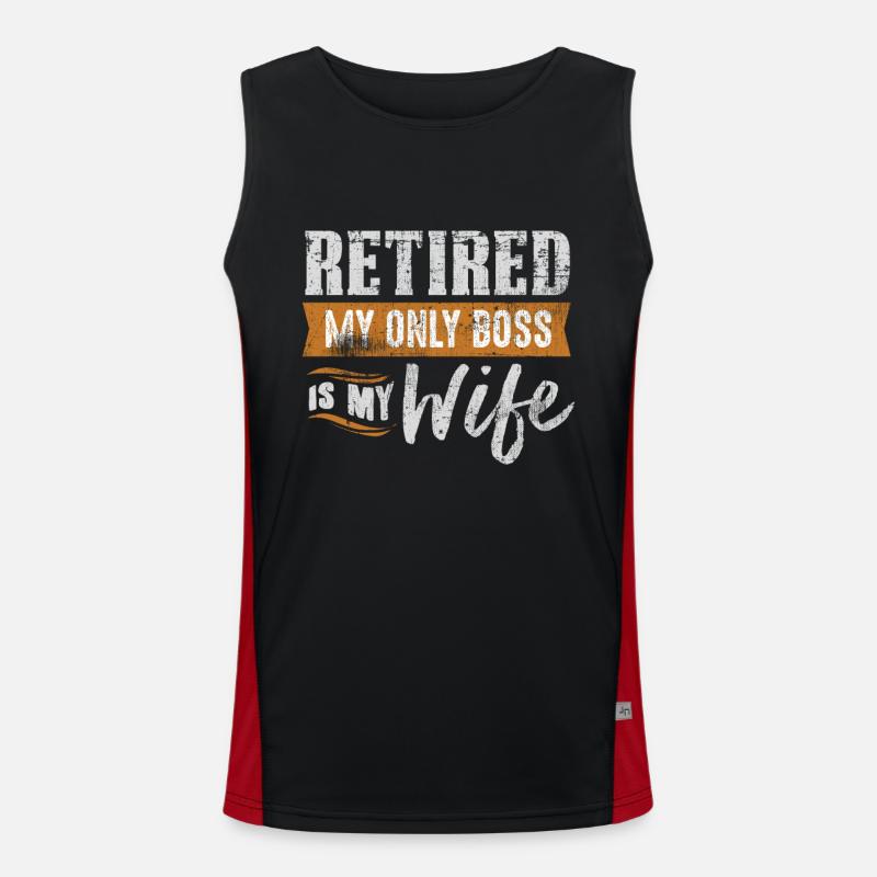 Rentner Funktionelles Kontrast-Tank Top für Männer 