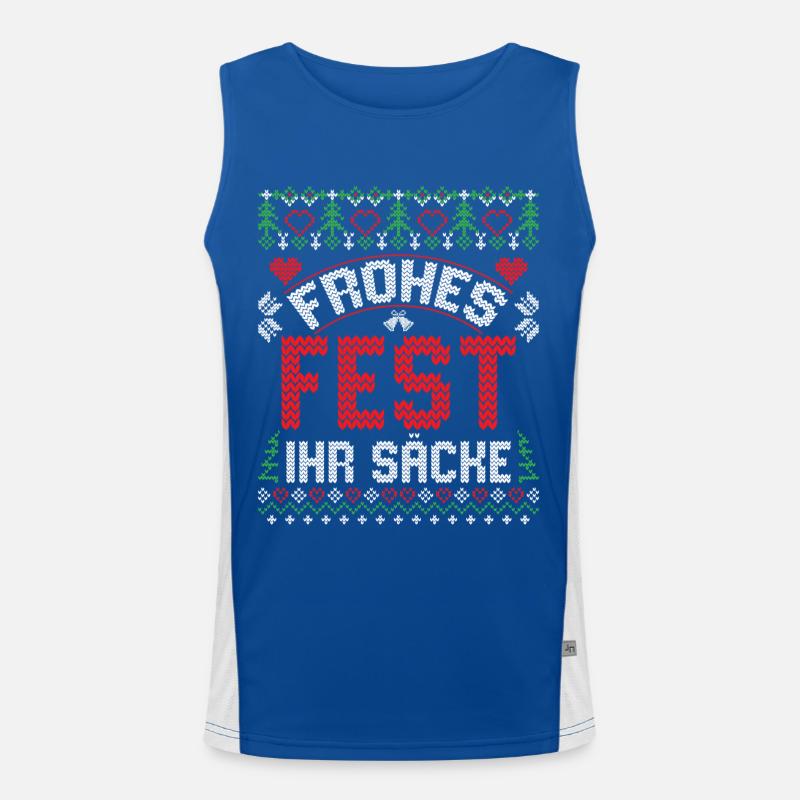Ugly Christmas Christmas Men's Functional Contrast Tank Top 