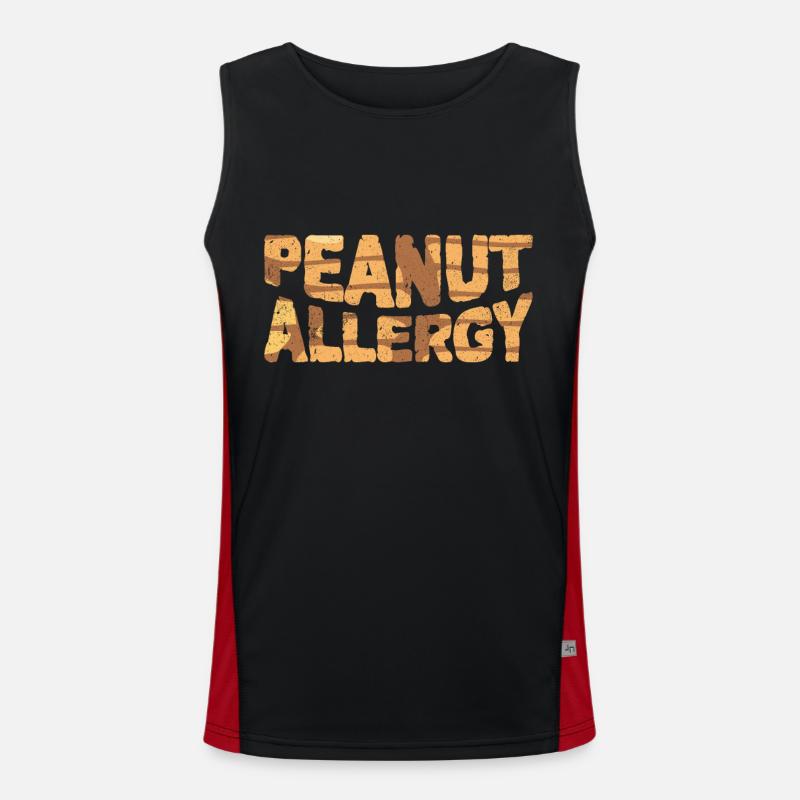 Peanut allergy Men's Functional Contrast Tank Top 