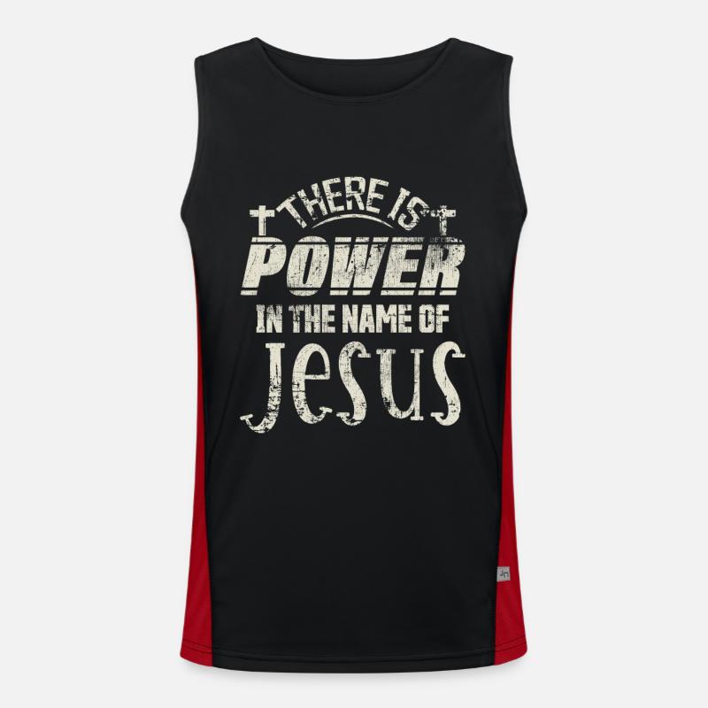 Jesus Funktionelles Kontrast-Tank Top für Männer 