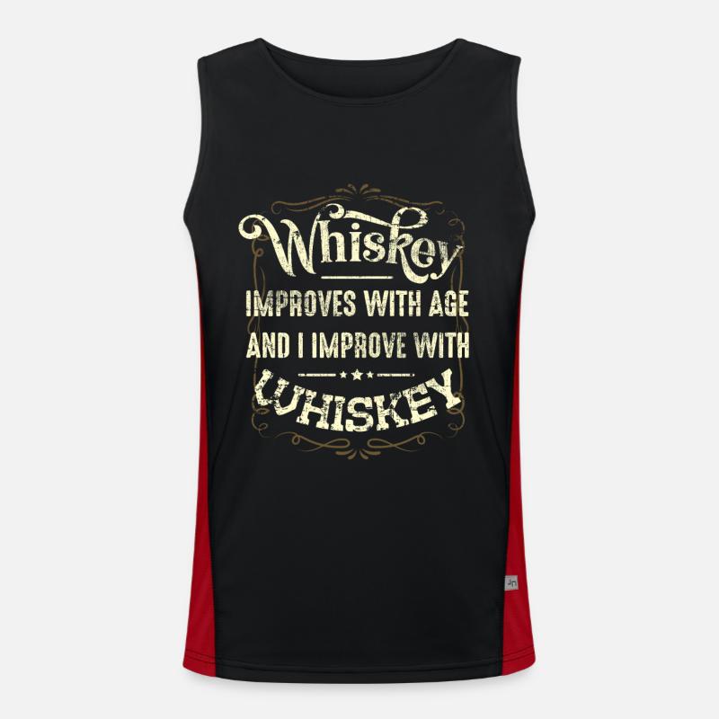 Whiskey Funktionelles Kontrast-Tank Top für Männer 