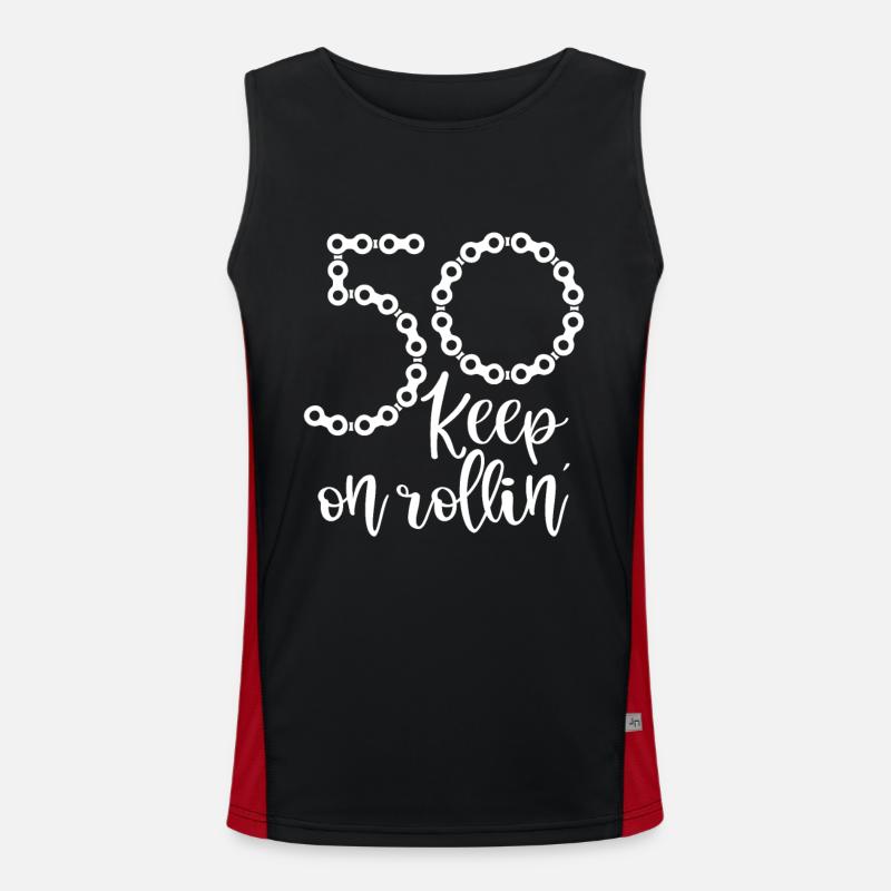 Bicycle 50th birthday Men's Functional Contrast Tank Top 